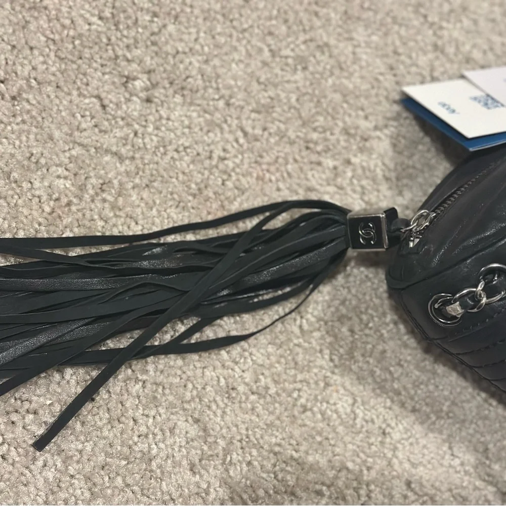 Chanel Lambskin Lax Small Tassel Shoulder Bag Black - Picture 12 of 15